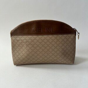 VINTAGE CELINE MACADAM PVC LEATHER POUCH
